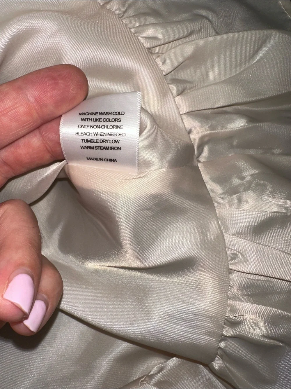 a Loves a Girls Cream Metallic Patterned Tie-Shoulder Party Dress Size XL